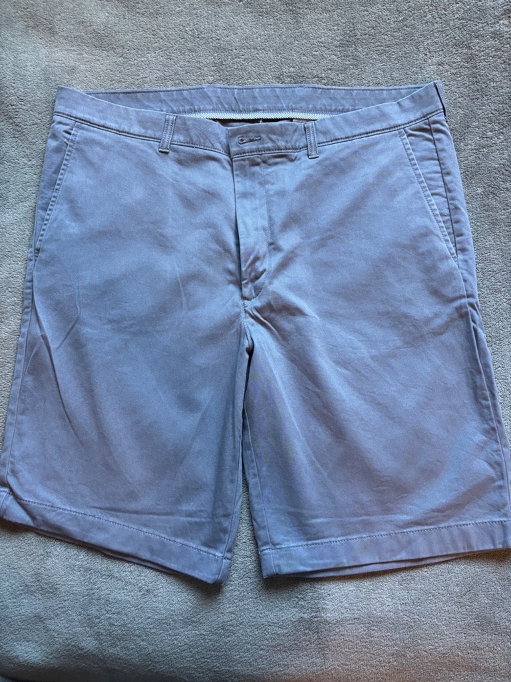 Roundtree & Yorke Men's Slate Blue Flat Front Shorts